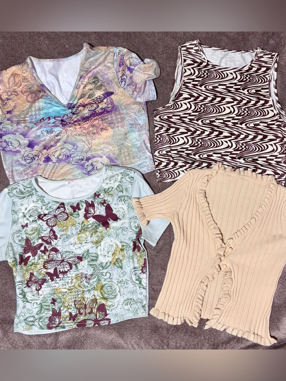 Cropped y2k graphic shirt bundle